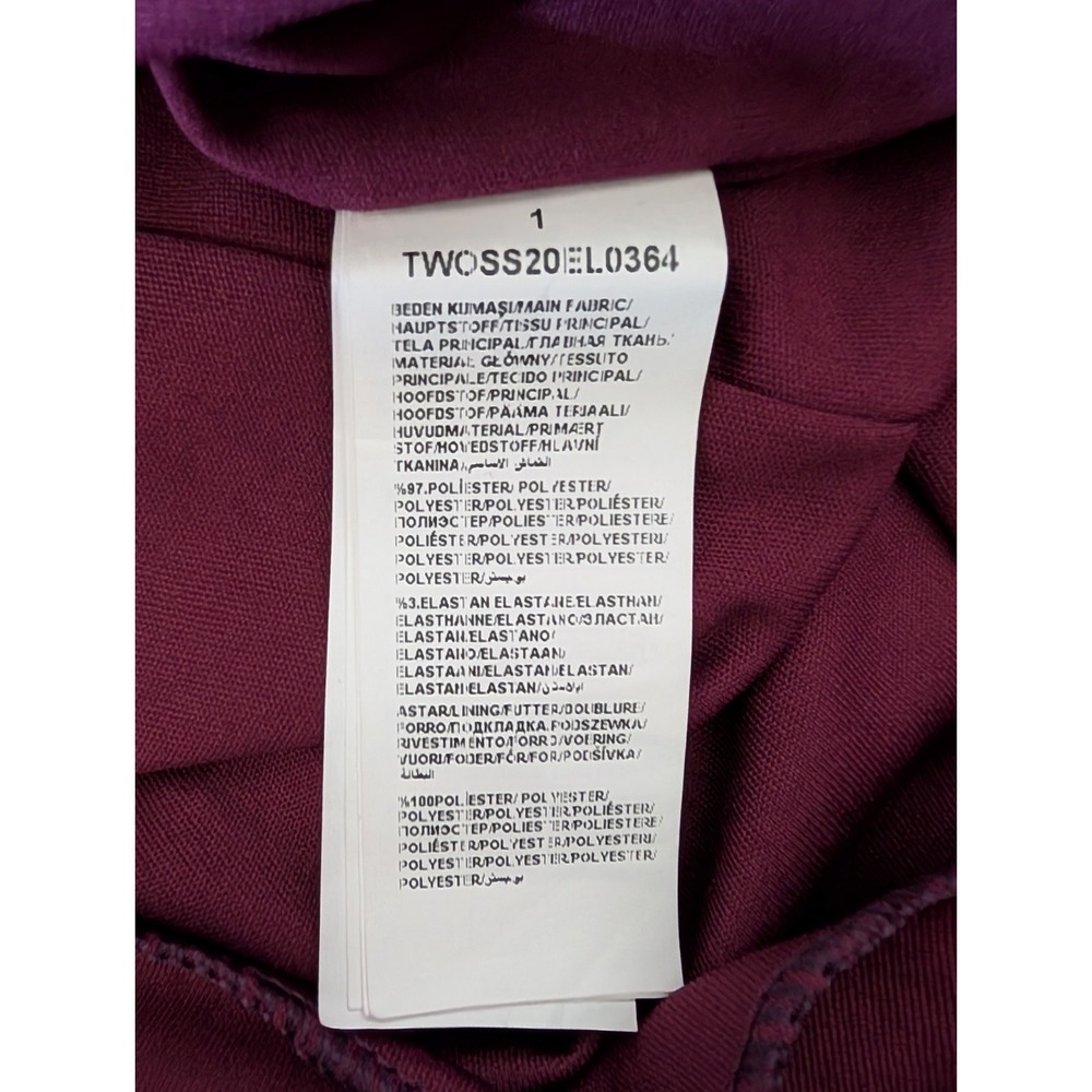 NWT‎ Trendyol Plum Mock Neck Sleeveless Midi Dress Size 2 EU34 Cutout Detail - Picture 9 of 9